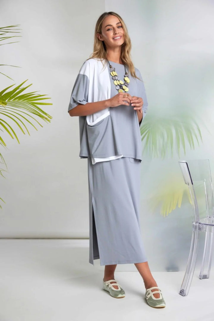 NAYA Dove Basic Jersey Dress With Pocket Detail