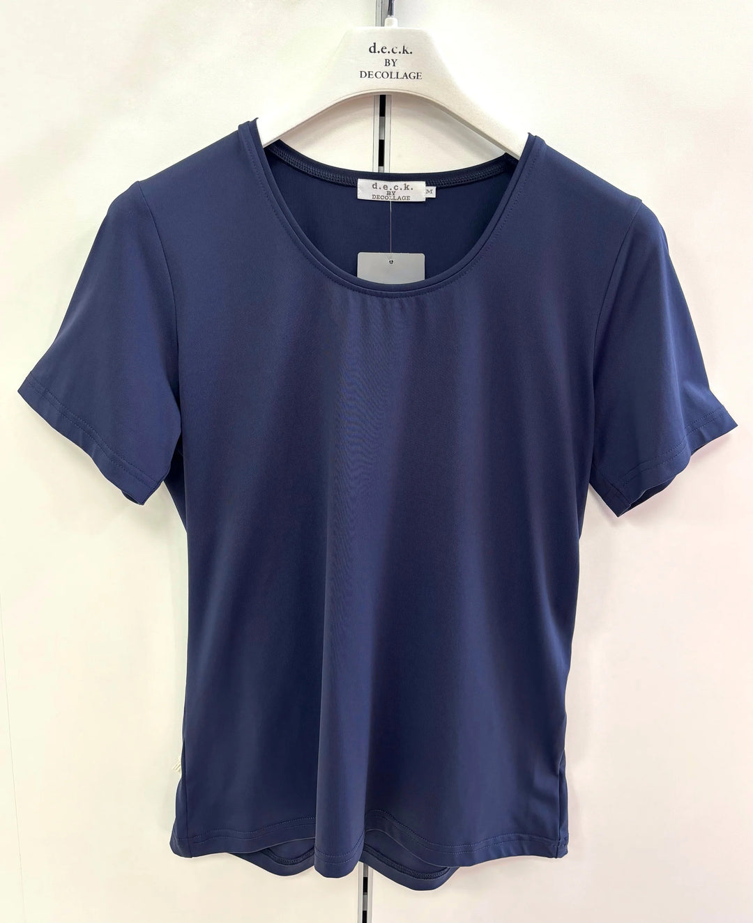 Decollage Petra Navy Short Sleeve Top