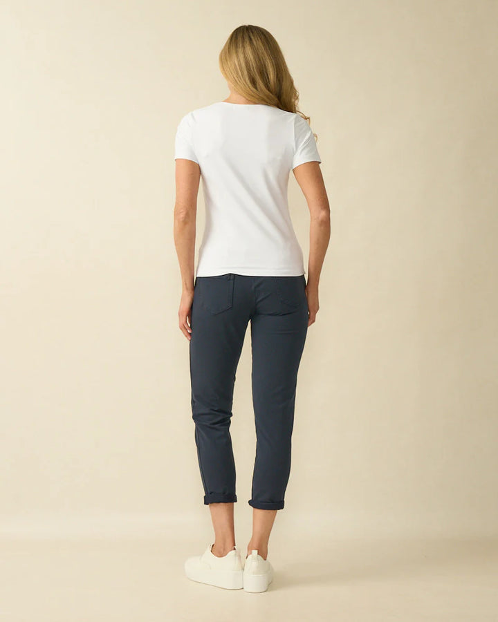 Decollage Petra White Short Sleeve Top